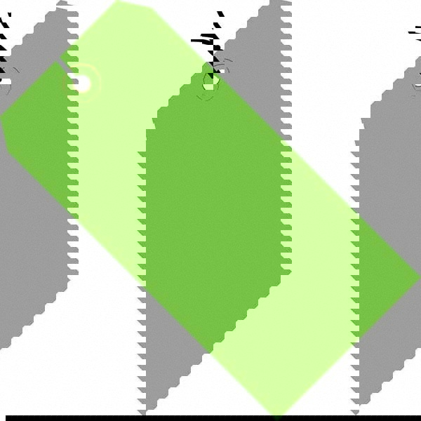 Blank Tag: 2-3/4'' High, Green, Synthetic Paper